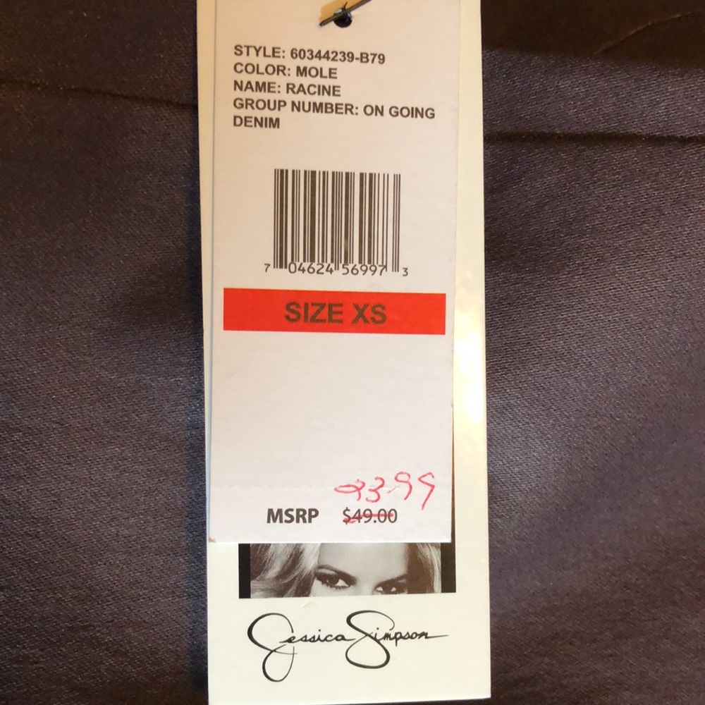 Jessica Simpson XS Denim & Tint Finish Skinny Leg Pants (New) - Picture 5 of 5